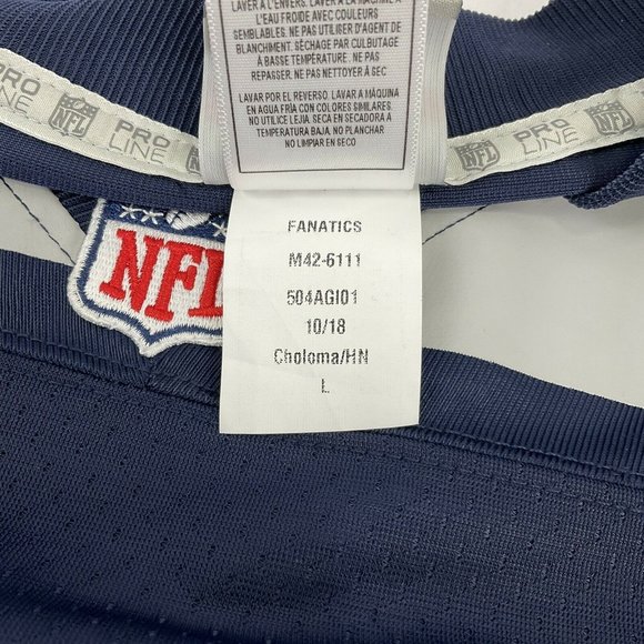 NFL Pro Line Jersey Sz Large Seattle Seahawks Chris Carson #32 Dark Navy Nwot - Picture 8 of 9